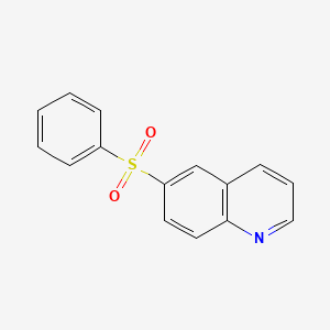 molecular formula C15H11NO2S B14121695 6-(Benzenesulfonyl)quinoline CAS No. 89770-30-9