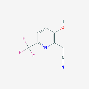 molecular formula C8H5F3N2O B1412171 3-Hydroxy-6-(trifluoromethyl)pyridine-2-acetonitrile CAS No. 1227607-76-2