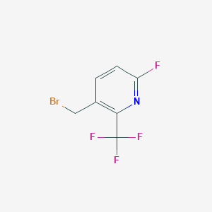 molecular formula C7H4BrF4N B1412173 3-Bromomethyl-6-fluoro-2-(trifluoromethyl)pyridine CAS No. 1227502-05-7