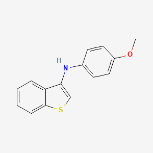 molecular formula C15H13NOS B14121734 N-(4-methoxyphenyl)-1-benzothiophen-3-amine 