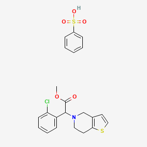molecular formula C22H22ClNO5S2 B14121738 Clopidogrel benzenesulfonate 