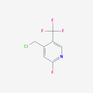 molecular formula C7H4ClF4N B1412181 4-Chloromethyl-2-fluoro-5-(trifluoromethyl)pyridine CAS No. 1227594-70-8