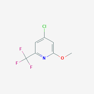 molecular formula C7H5ClF3NO B1412182 4-Chloro-2-methoxy-6-(trifluoromethyl)pyridine CAS No. 1227516-86-0