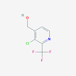 molecular formula C7H5ClF3NO B1412188 3-Chloro-2-(trifluoromethyl)pyridine-4-methanol CAS No. 1227596-02-2