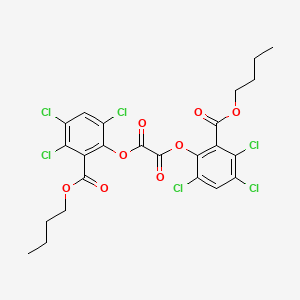 molecular formula C24H20Cl6O8 B14121943 Bis(2-butoxycarbonyl-3,4,6-trichlorophenyl) oxalate CAS No. 30431-50-6