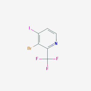 molecular formula C6H2BrF3IN B1412198 3-Bromo-4-iodo-2-(trifluoromethyl)pyridine CAS No. 1227591-97-0