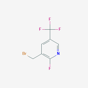 molecular formula C7H4BrF4N B1412199 3-Bromomethyl-2-fluoro-5-(trifluoromethyl)pyridine CAS No. 1227594-24-2