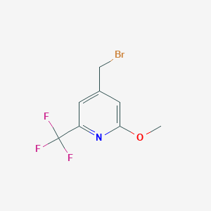 molecular formula C8H7BrF3NO B1412201 4-Bromomethyl-2-methoxy-6-(trifluoromethyl)pyridine CAS No. 1227576-11-5