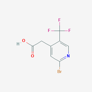 molecular formula C8H5BrF3NO2 B1412203 2-Bromo-5-(trifluoromethyl)pyridine-4-acetic acid CAS No. 1227496-83-4