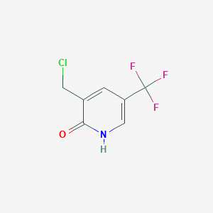 molecular formula C7H5ClF3NO B1412205 3-Chloromethyl-2-hydroxy-5-(trifluoromethyl)pyridine CAS No. 1227562-08-4