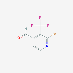 molecular formula C7H3BrF3NO B1412206 2-Bromo-3-(trifluoromethyl)isonicotinaldehyde CAS No. 1227595-32-5