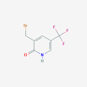 molecular formula C7H5BrF3NO B1412207 3-Bromomethyl-2-hydroxy-5-(trifluoromethyl)pyridine CAS No. 1227577-68-5