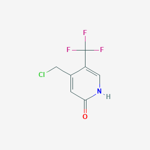 molecular formula C7H5ClF3NO B1412209 4-Chloromethyl-2-hydroxy-5-(trifluoromethyl)pyridine CAS No. 1227595-21-2