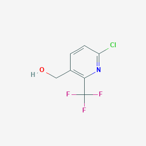 molecular formula C7H5ClF3NO B1412211 6-Chloro-2-(trifluoromethyl)pyridine-3-methanol CAS No. 1227596-06-6