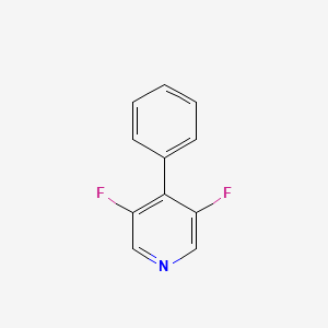 molecular formula C11H7F2N B14122142 3,5-Difluoro-4-phenylpyridine 