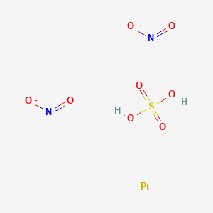 molecular formula H2N2O8PtS-2 B14122156 Platinate(2-), bis(nitrito-kappaN)[sulfato(2-)-kappaO,kappaO']-, dihydrogen, (SP-4-2)- 