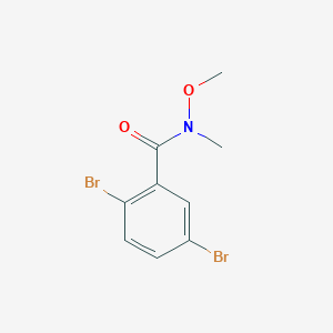 molecular formula C9H9Br2NO2 B14122165 2,5-Dibromo-N-methoxy-N-methylbenzamide 