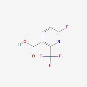 molecular formula C7H3F4NO2 B1412218 6-Fluoro-2-(trifluoromethyl)nicotinic acid CAS No. 1227599-87-2