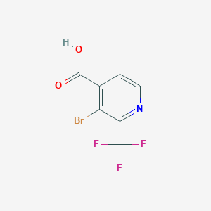 molecular formula C7H3BrF3NO2 B1412219 3-Bromo-2-(trifluoromethyl)isonicotinic acid CAS No. 1211588-27-0
