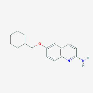 molecular formula C16H20N2O B14122208 6-(Cyclohexylmethoxy)quinolin-2-amine 