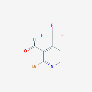 molecular formula C7H3BrF3NO B1412221 2-Bromo-4-(trifluoromethyl)nicotinaldehyde CAS No. 1227579-95-4