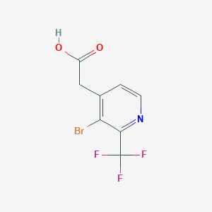 molecular formula C8H5BrF3NO2 B1412224 3-Bromo-2-(trifluoromethyl)pyridine-4-acetic acid CAS No. 1227595-64-3