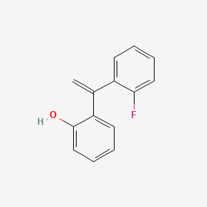 molecular formula C14H11FO B14122267 2-(1-(2-Fluorophenyl)vinyl)phenol 