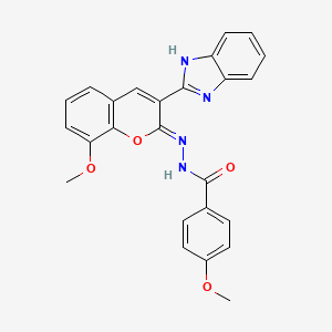 molecular formula C25H20N4O4 B14122273 N'-[(2Z)-3-(1H-benzimidazol-2-yl)-8-methoxy-2H-chromen-2-ylidene]-4-methoxybenzohydrazide 