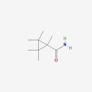 molecular formula C9H17NO B14122300 Cyclopropanecarboxamide, 1,2,2,3,3-pentamethyl- 