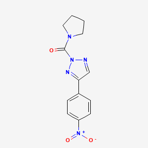 molecular formula C13H13N5O3 B14122303 (4-(4-Nitrophenyl)-2H-1,2,3-triazol-2-yl)(pyrrolidin-1-yl)methanone 