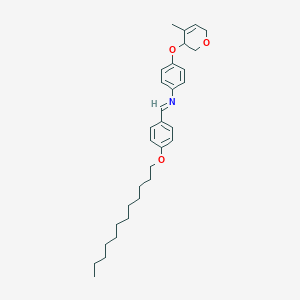 molecular formula C31H43NO3 B14122304 N-{(E)-[4-(dodecyloxy)phenyl]methylidene}-4-[(4-methyl-3,6-dihydro-2H-pyran-3-yl)oxy]aniline 