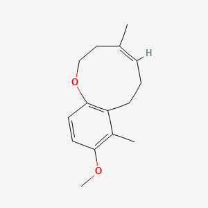 molecular formula C15H20O2 B14122322 1-Benzoxonin, 2,3,6,7-tetrahydro-9-Methoxy-4,8-diMethyl-, (4Z)- 