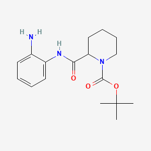 molecular formula C17H25N3O3 B14122340 Tert-butyl 2-[(2-aminophenyl)carbamoyl]piperidine-1-carboxylate 