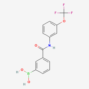 B1412235 (3-((3-(Trifluoromethoxy)phenyl)carbamoyl)phenyl)boronic acid CAS No. 1704069-55-5