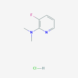 molecular formula C7H10ClFN2 B1412236 3-fluoro-N,N-dimethylpyridin-2-amine hydrochloride CAS No. 1704069-63-5