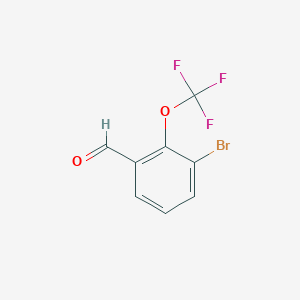 molecular formula C8H4BrF3O2 B14122369 3-Bromo-2-(trifluoromethoxy)benzaldehyde 