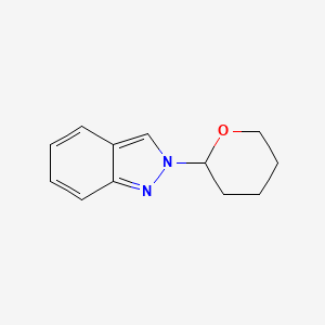 molecular formula C12H14N2O B14122418 2-(Tetrahydro-2H-pyran-2-yl)-2H-indazole 