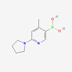 molecular formula C10H15BN2O2 B1412243 (4-Methyl-6-(pyrrolidin-1-yl)pyridin-3-yl)boronic acid CAS No. 1704069-45-3