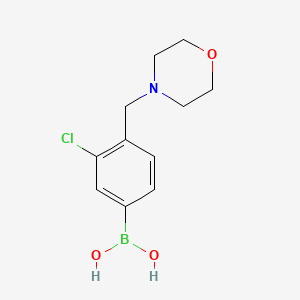 molecular formula C11H15BClNO3 B1412247 (3-Chloro-4-(morpholinomethyl)phenyl)boronic acid CAS No. 1704080-60-3