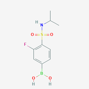 molecular formula C9H13BFNO4S B1412251 (3-fluoro-4-(N-isopropylsulfamoyl)phenyl)boronic acid CAS No. 1704096-35-4