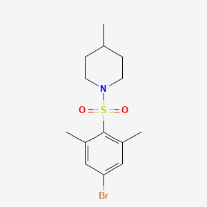 molecular formula C14H20BrNO2S B1412257 1-((4-Bromo-2,6-dimethylphenyl)sulfonyl)-4-methylpiperidine CAS No. 1704067-34-4