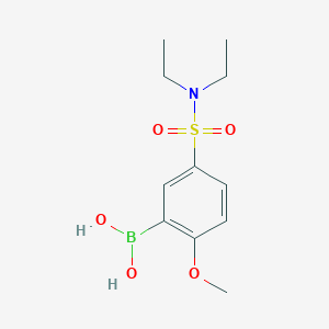 molecular formula C11H18BNO5S B1412258 (5-(N,N-diethylsulfamoyl)-2-methoxyphenyl)boronic acid CAS No. 1704095-35-1