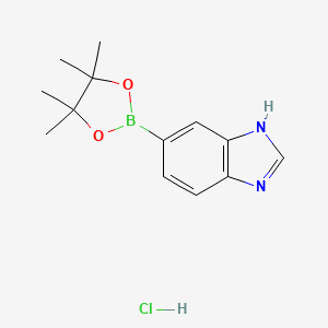 molecular formula C13H18BClN2O2 B1412259 6-(4,4,5,5-tetramethyl-1,3,2-dioxaborolan-2-yl)-1H-benzo[d]imidazole hydrochloride CAS No. 1704081-85-5
