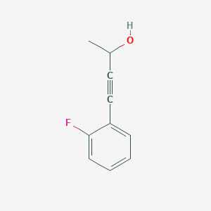 molecular formula C10H9FO B14122590 4-(2-Fluorophenyl)but-3-yn-2-ol 
