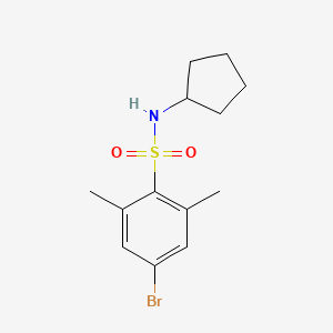 molecular formula C13H18BrNO2S B1412260 4-bromo-N-cyclopentyl-2,6-dimethylbenzenesulfonamide CAS No. 1704096-05-8