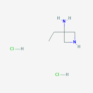 molecular formula C5H14Cl2N2 B1412263 3-Amino-3-ethylazetidine dihydrochloride CAS No. 1427397-56-5