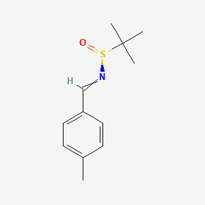 B1412270 (S)-2-methyl-N-(4-methylbenzylidene)propane-2-sulfinamide CAS No. 856562-52-2