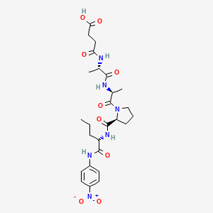 molecular formula C26H36N6O9 B1412271 Suc-Ala-Ala-Pro-Nva-pNA CAS No. 72682-71-4