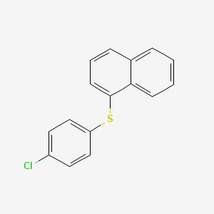 molecular formula C16H11ClS B14122717 1-[(4-Chlorophenyl)sulfanyl]naphthalene CAS No. 127567-57-1