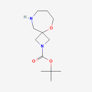 molecular formula C12H22N2O3 B1412274 2-Boc-5-oxa-2,9-diazaspiro[3.6]decane CAS No. 1251009-38-7